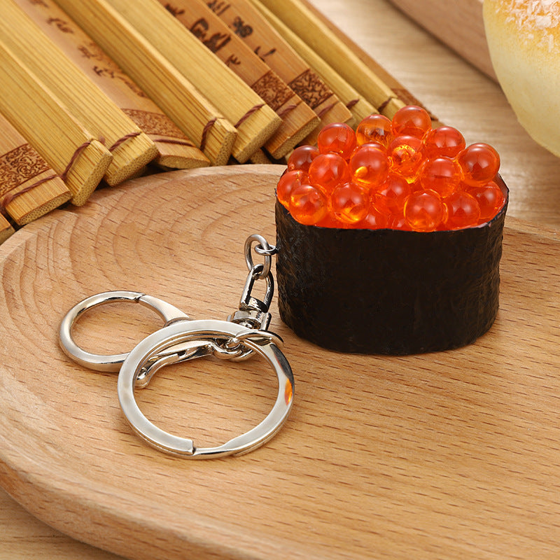 Wholesale pvc sushi cuisine keychain