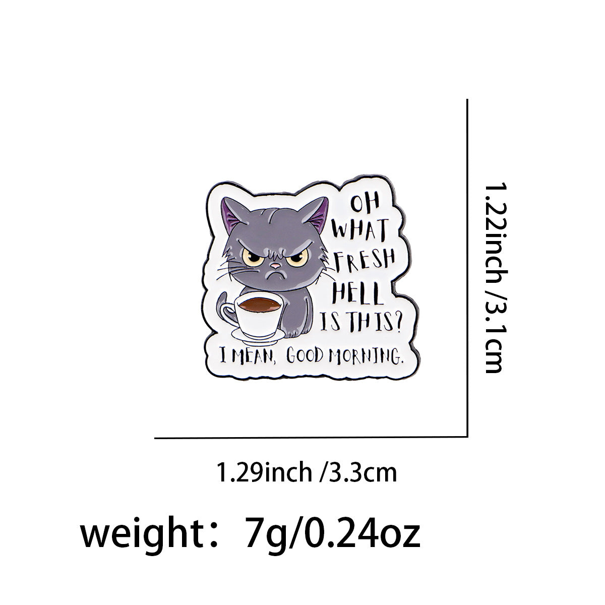 Wholesale Cartoon quote brooches