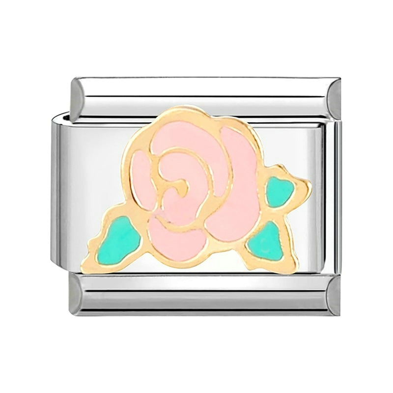 Wholesale Italian Charm Bracelet 9mm DIY Splicing Creative Pattern Stainless Steel Composable Bracelet