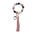 Wholesale leather PU tassel silicone beads wooden beads DIY  bracelet keychain