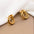 Wholesale retro circle earrings 18K gold non-fading stainless steel  earrings