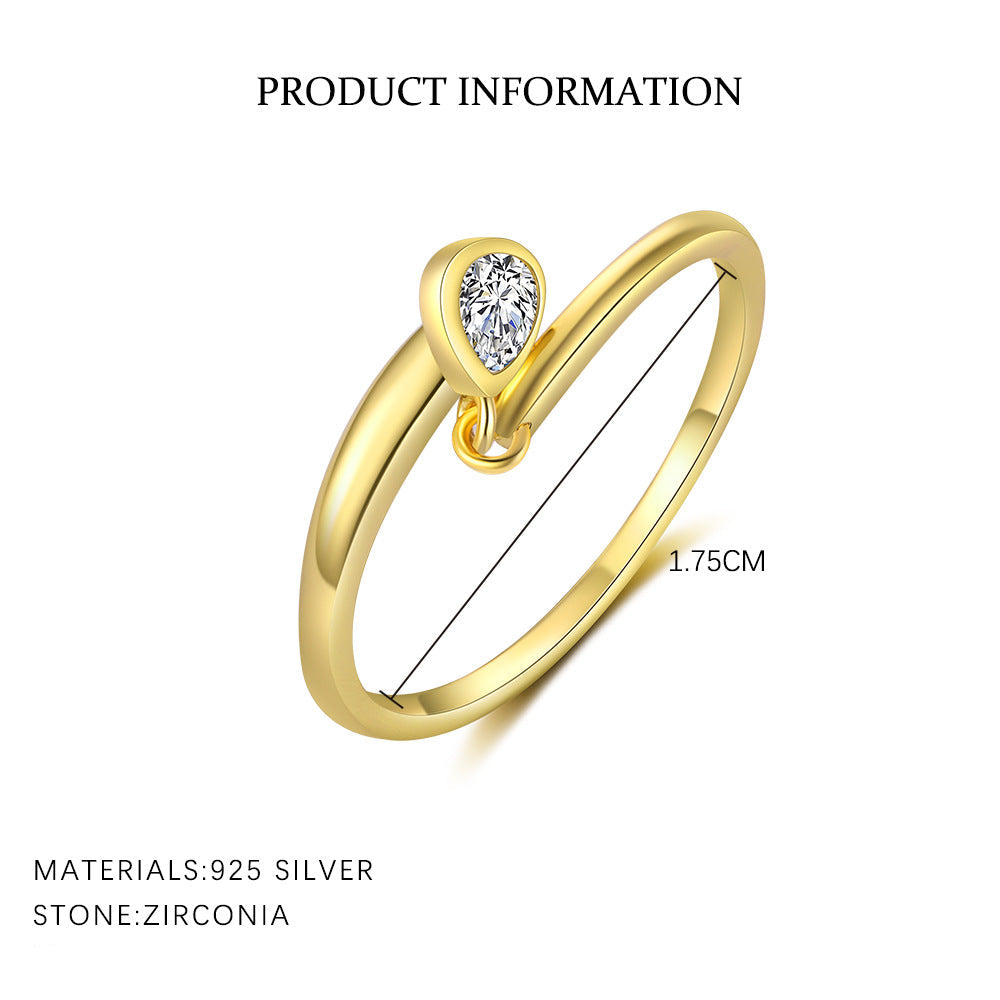 Wholesale S925 Sterling Silver  Geometric Line Ring