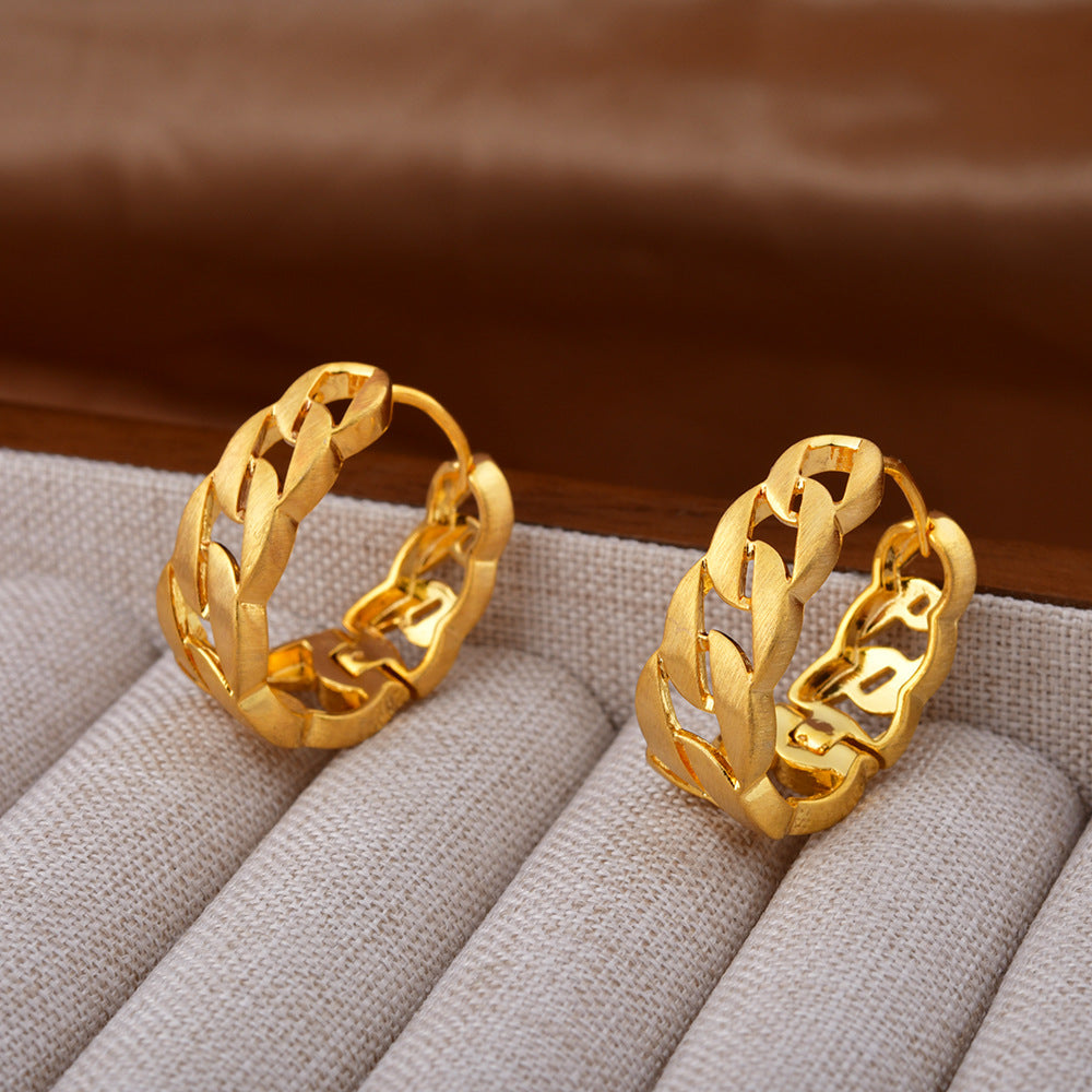 Wholesale  Brushed Chain Earrings  Versatile Earrings