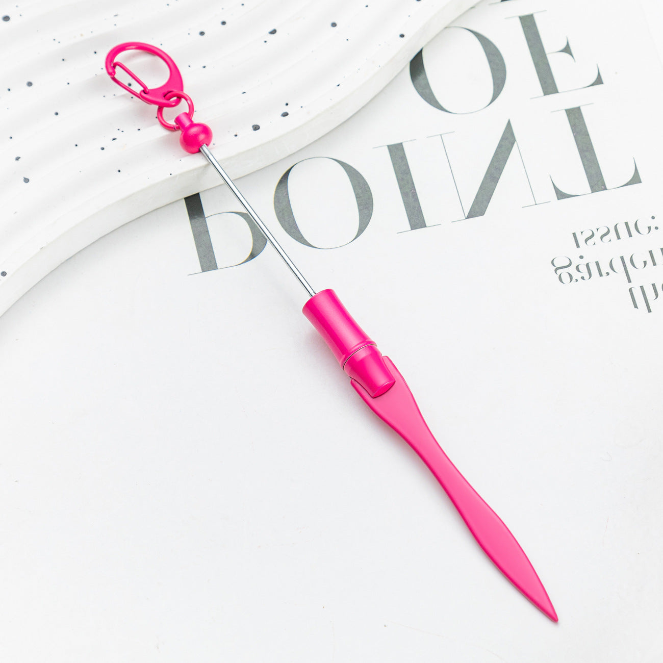 Wholesale Beadable Letter Opener Keychain Metal Paper Cutter ACC-KC-HuaH006