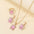Wholesale Water Drop Heart Diamond Necklace Earring Set