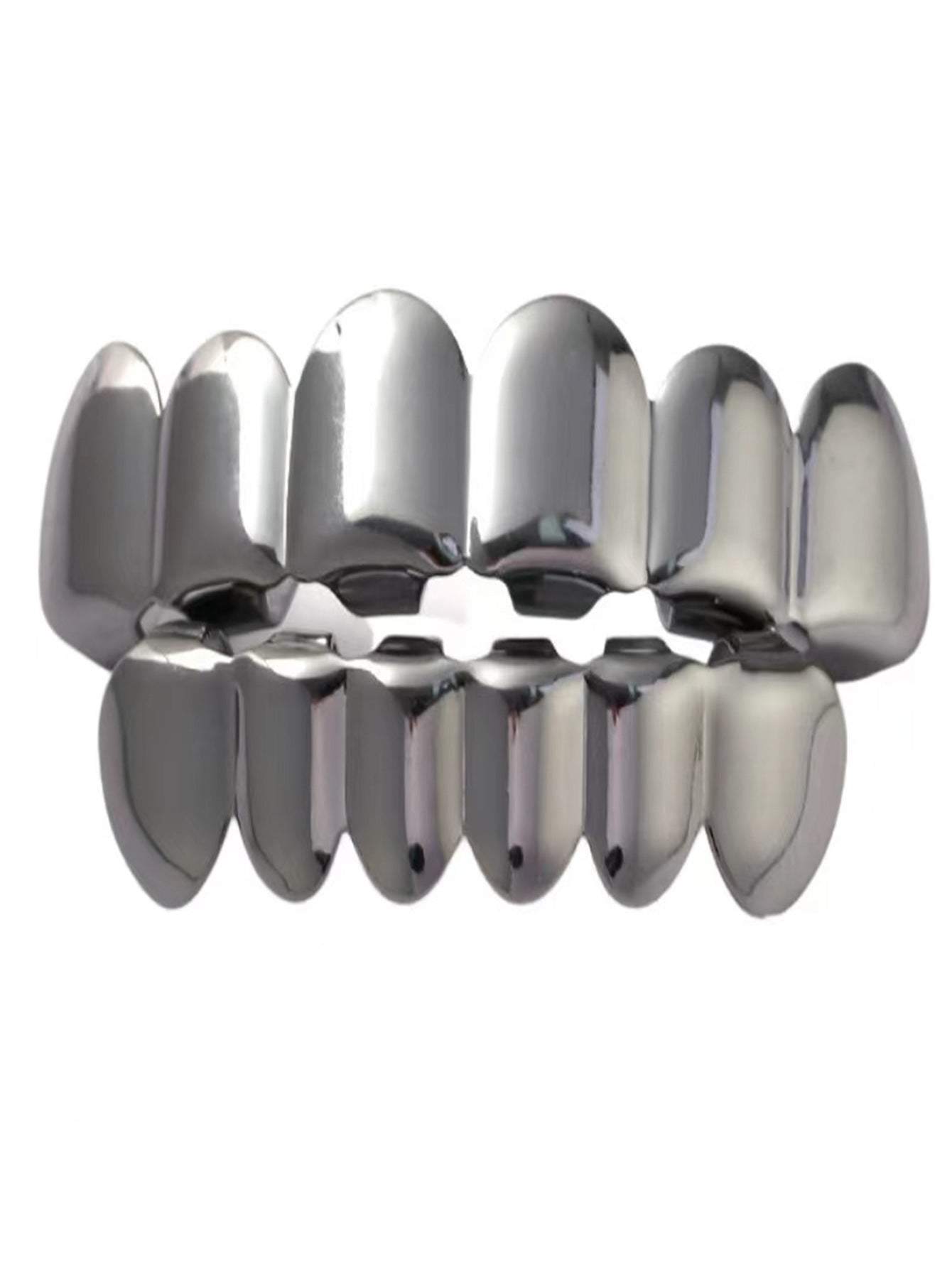 Wholesale Gold Hip Hop Teeth Braces 6 Upper 6 Lower Smooth Surface Fashion Accessory