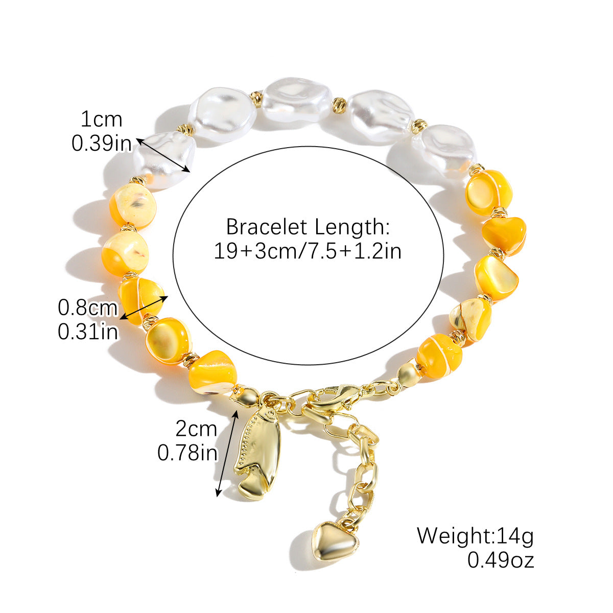 Wholesale Boho Style Pearl Starfish Pendant Shell Bracelet Bohemian ACC-BT-ManYi002