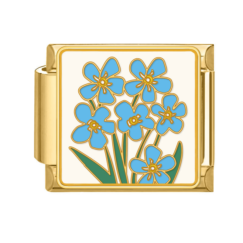 Wholesale 9mm Italian Charm Starter Bracelets DIY Flower Series Stainless Steel Composable Bracelet