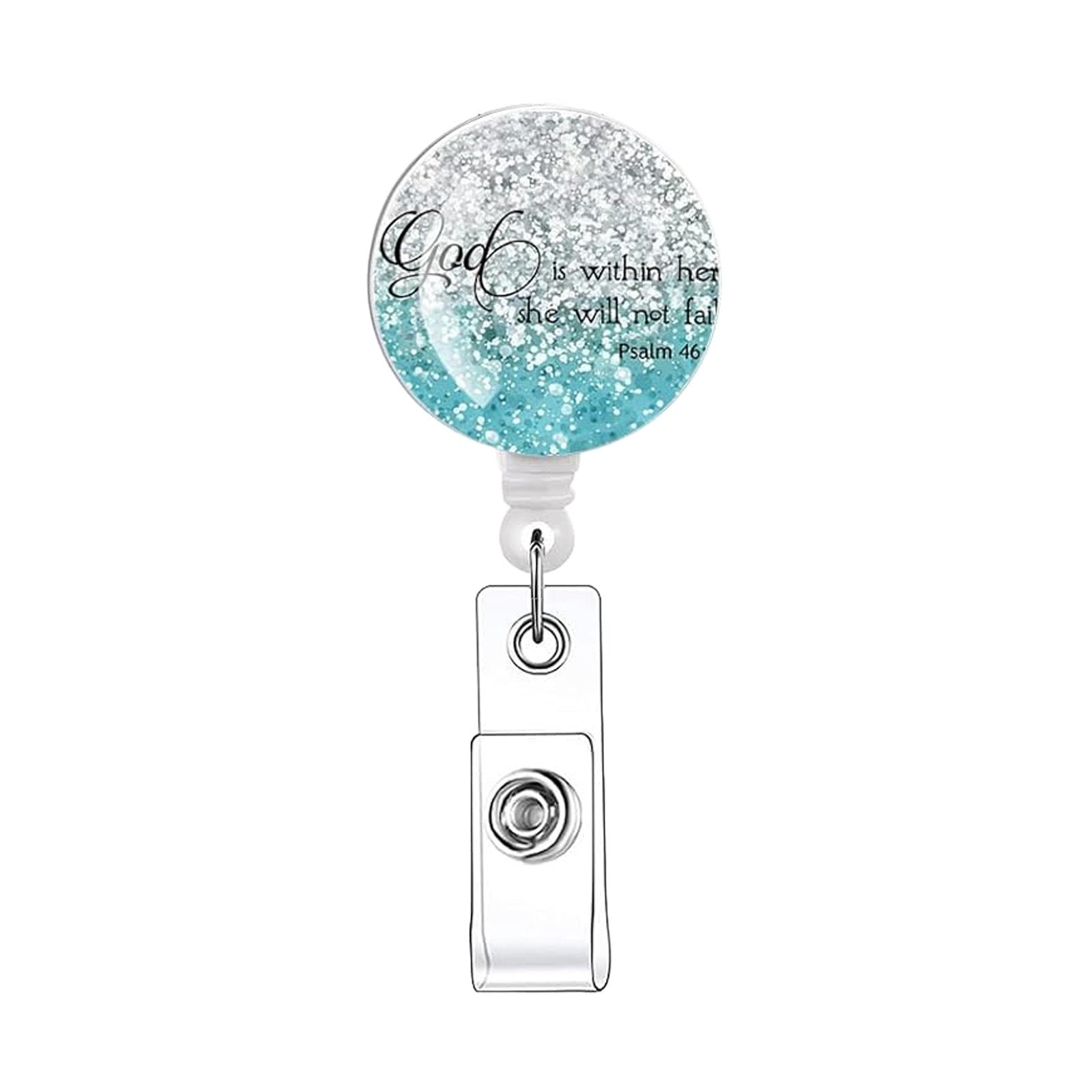 Wholesale Acrylic Retractable Badge Holder with English Quote for Everyday Office Use