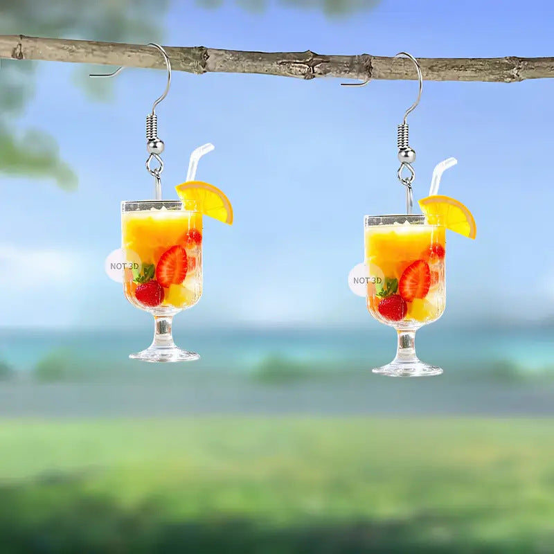 Wholesale  Juice 2D Acrylic Earrings