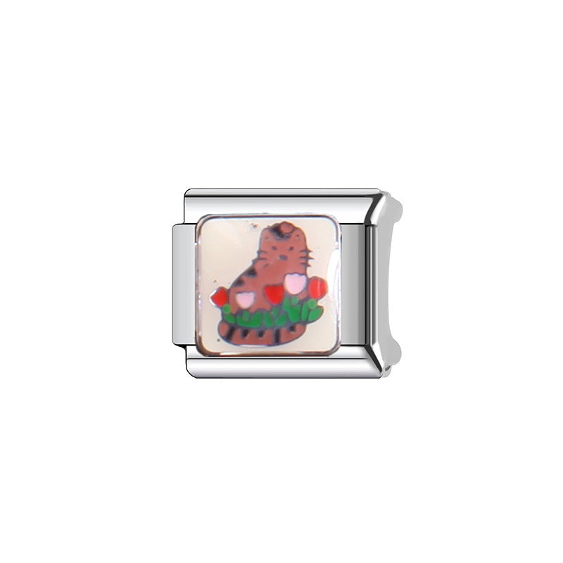 Wholesale Italian Charm Bracelet 9mm DIY Splicing Cute Creative Stainless Steel Composable Bracelet