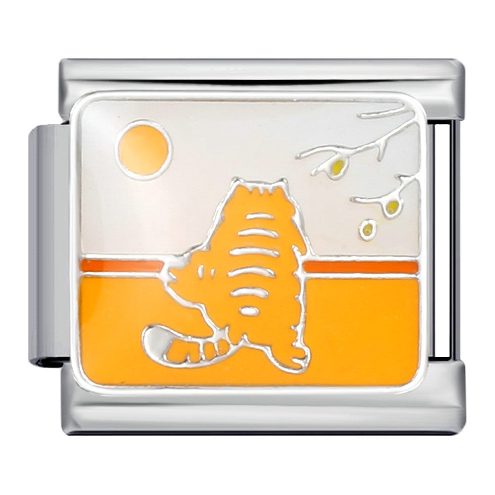 Wholesale  Italian module Pet Cat and Dog Series Titanium Steel Oil Drop Bracelet