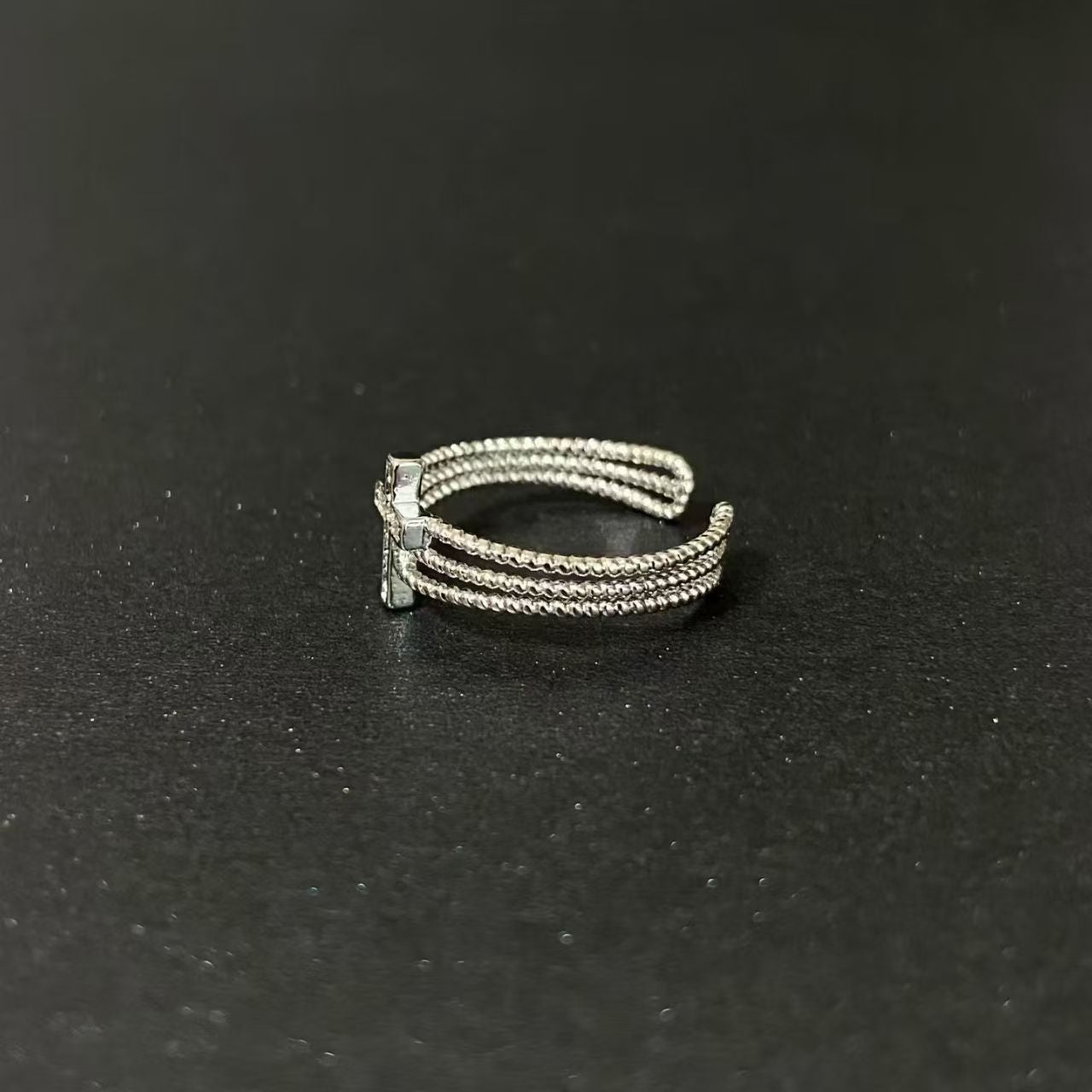 Wholesale Retro Cross Ring Silver Punk Open Ring Fashion Jewelry Accessory Gift