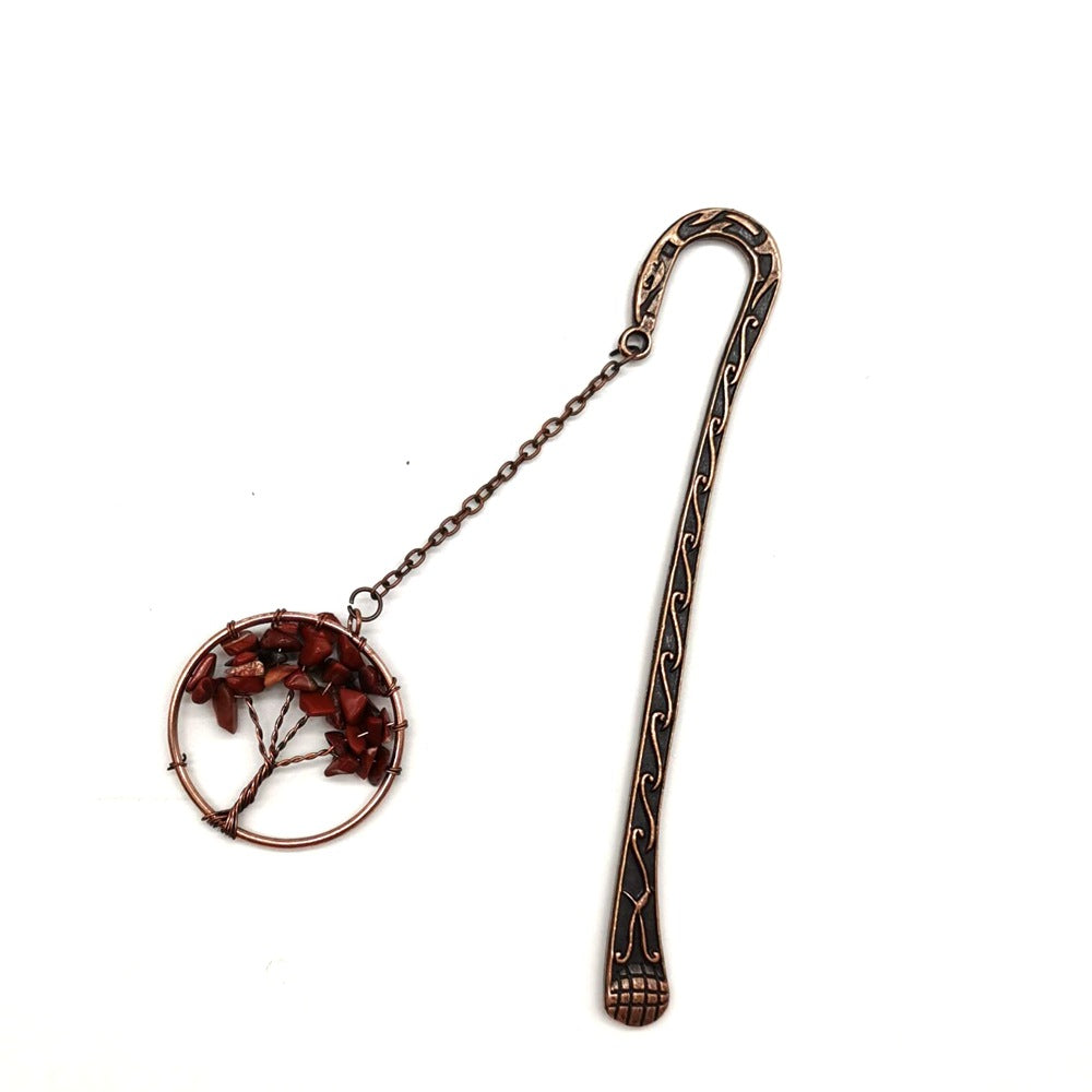 Wholesale Natural Gravel Crystal Tree of Life Bookmarks Natural Stone ACC-BM-HanX004