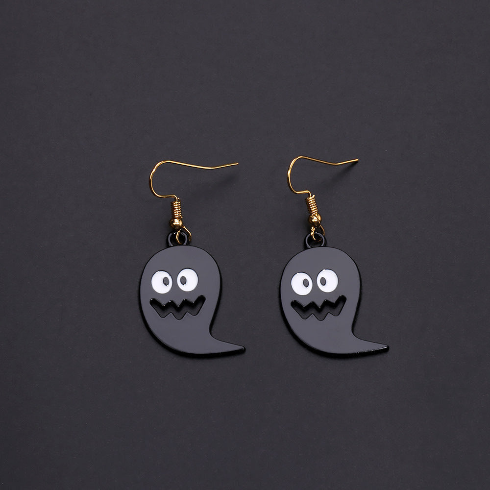 Wholesale 10pcs cute cartoon earrings pumpkin alloy earrings