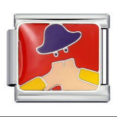 Wholesale 9mm Italian Charm Starter Bracelets DIY square Single Section Creative Stainless Steel Composable Bracelet