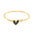 Wholesale  stainless steel 18k  not fade love drop oil open bracelet