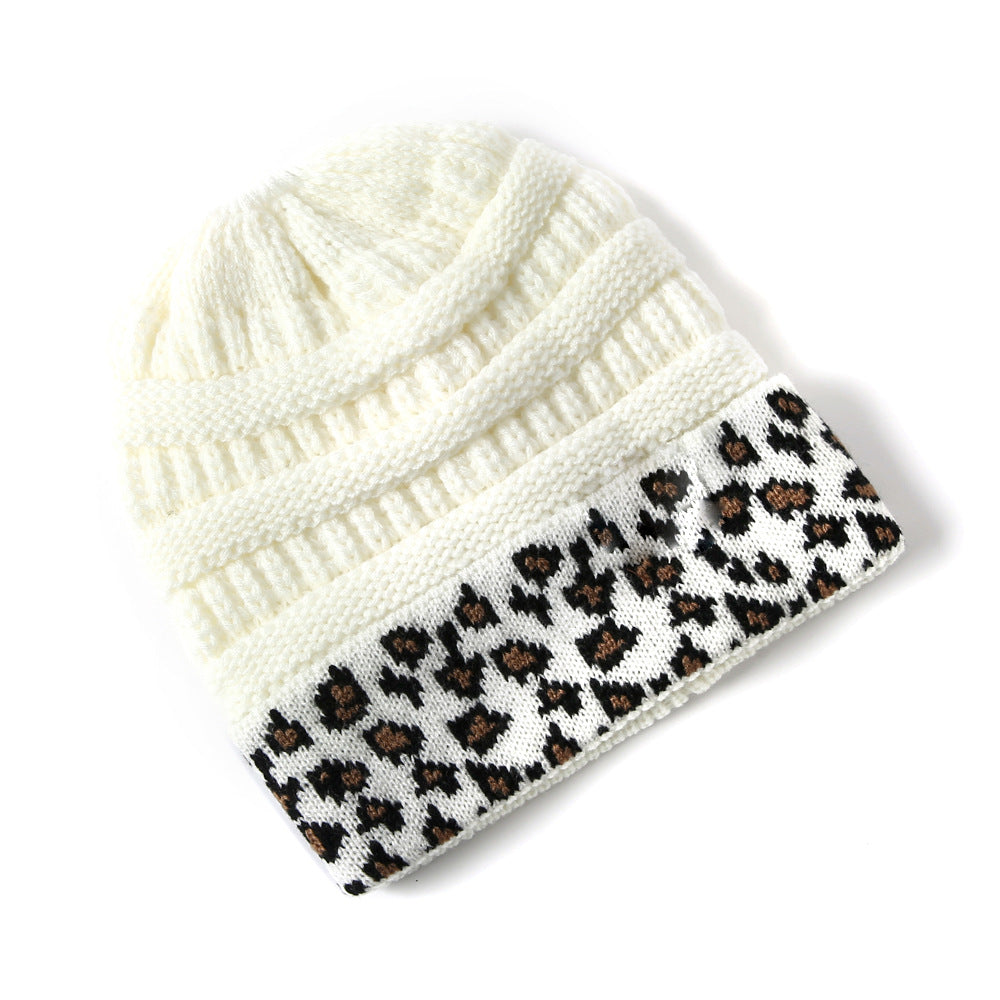 Wholesale autumn and winter leopard print wool hat