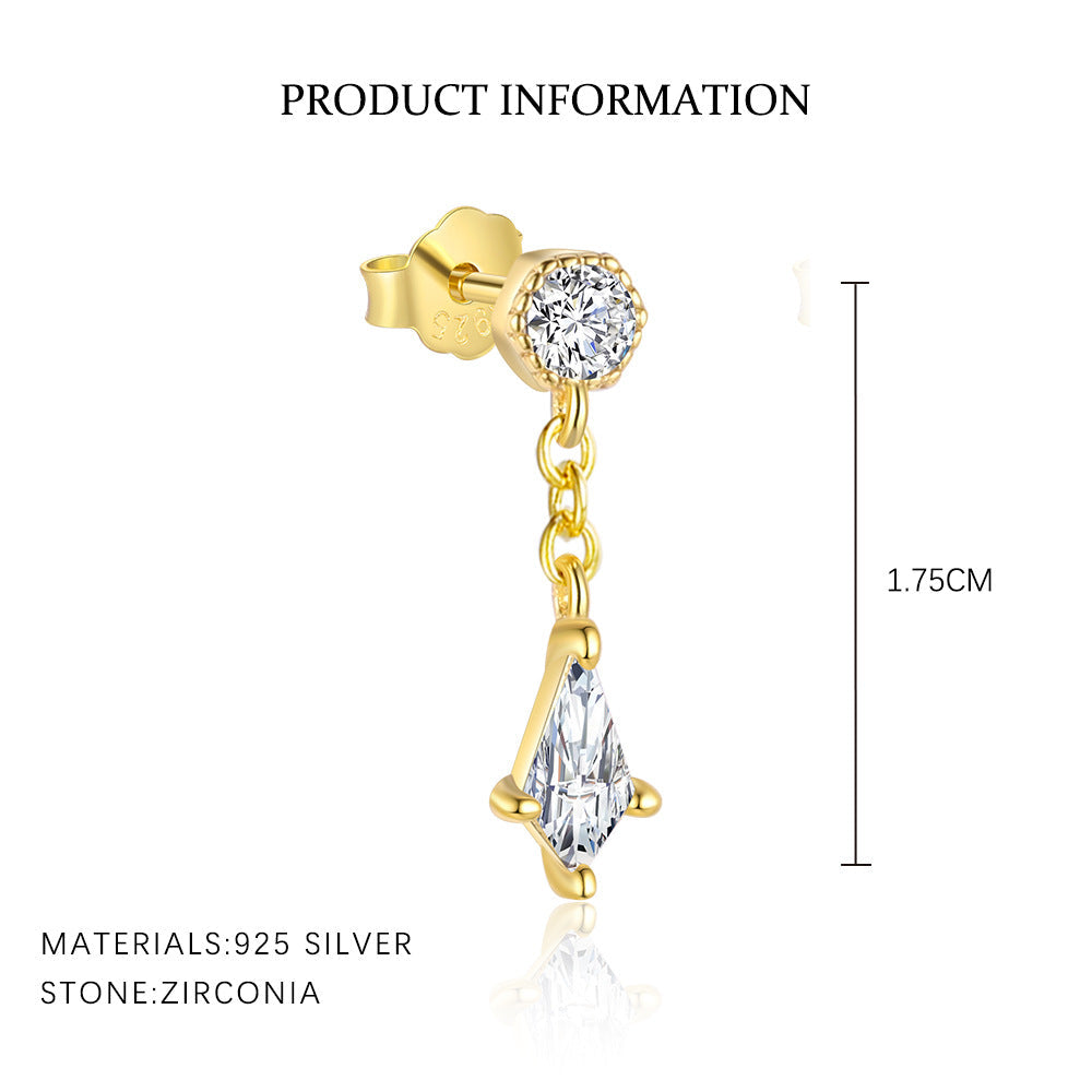 Wholesale S925 sterling silver light luxury zircon earrings