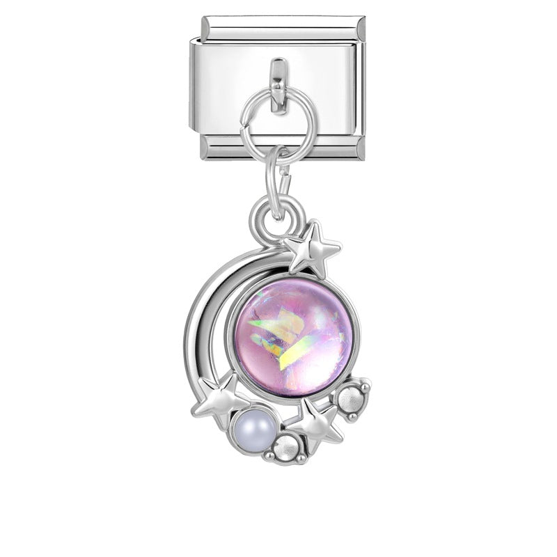 Wholesale Italian Charm Bracelet 9mm DIY Splicing Creative Pendant Stainless Steel Composable Bracelet