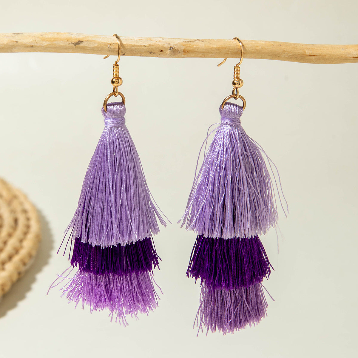 Wholesale   funny  skull tassel rice beads earrings