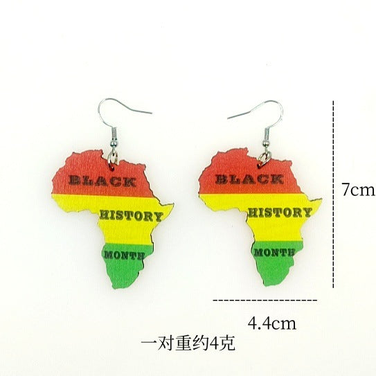 Wholesale Wood Color Printed Multicolor Earrings ACC-ES-Yinx003