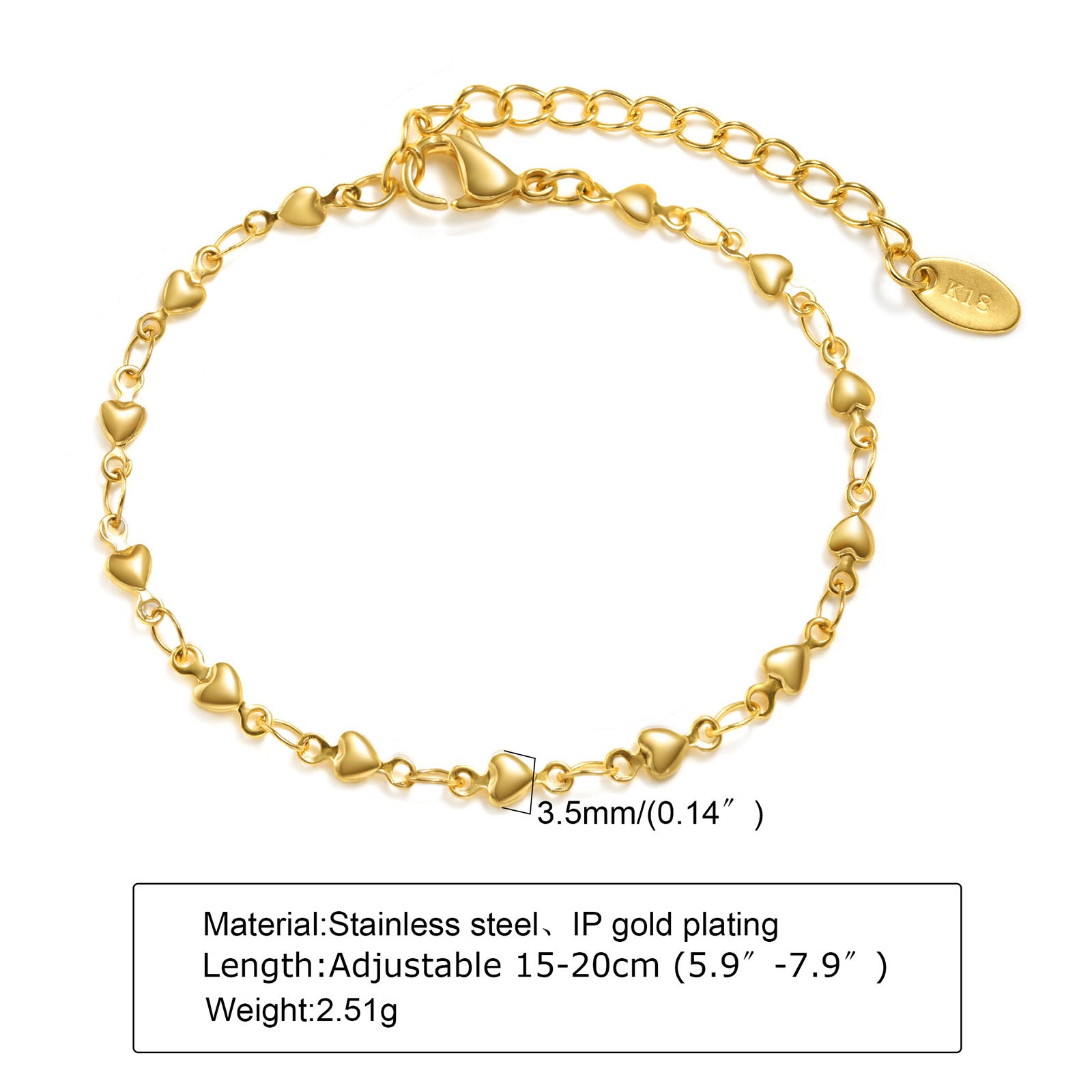 Wholesale Trendy Stainless Steel 18K Gold Tone Five Point Star Bracelet For Women Fashion Jewelry Accessory Gift And Boutique Resale