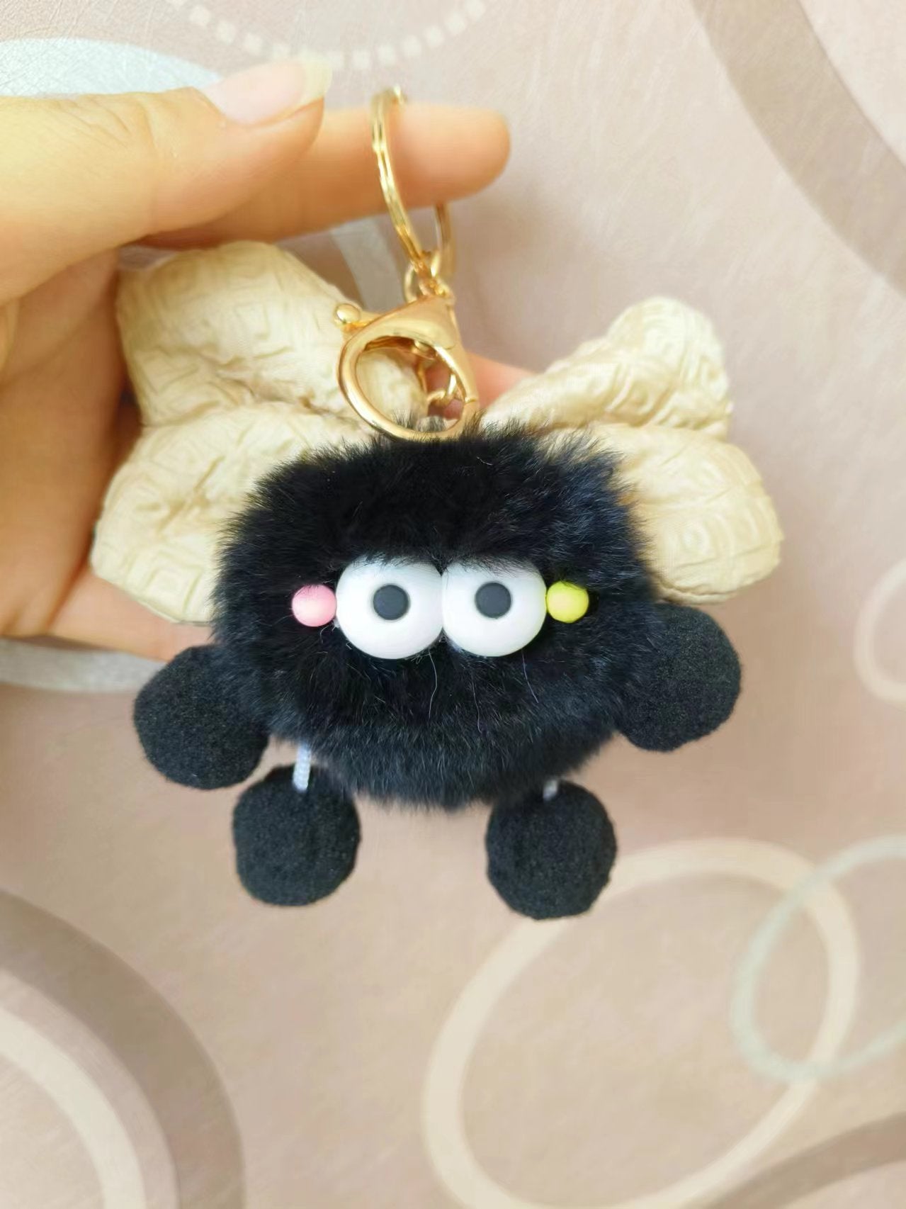 Wholesale Plush Bow Briquette Keychains ACC-KC-ChenChen005
