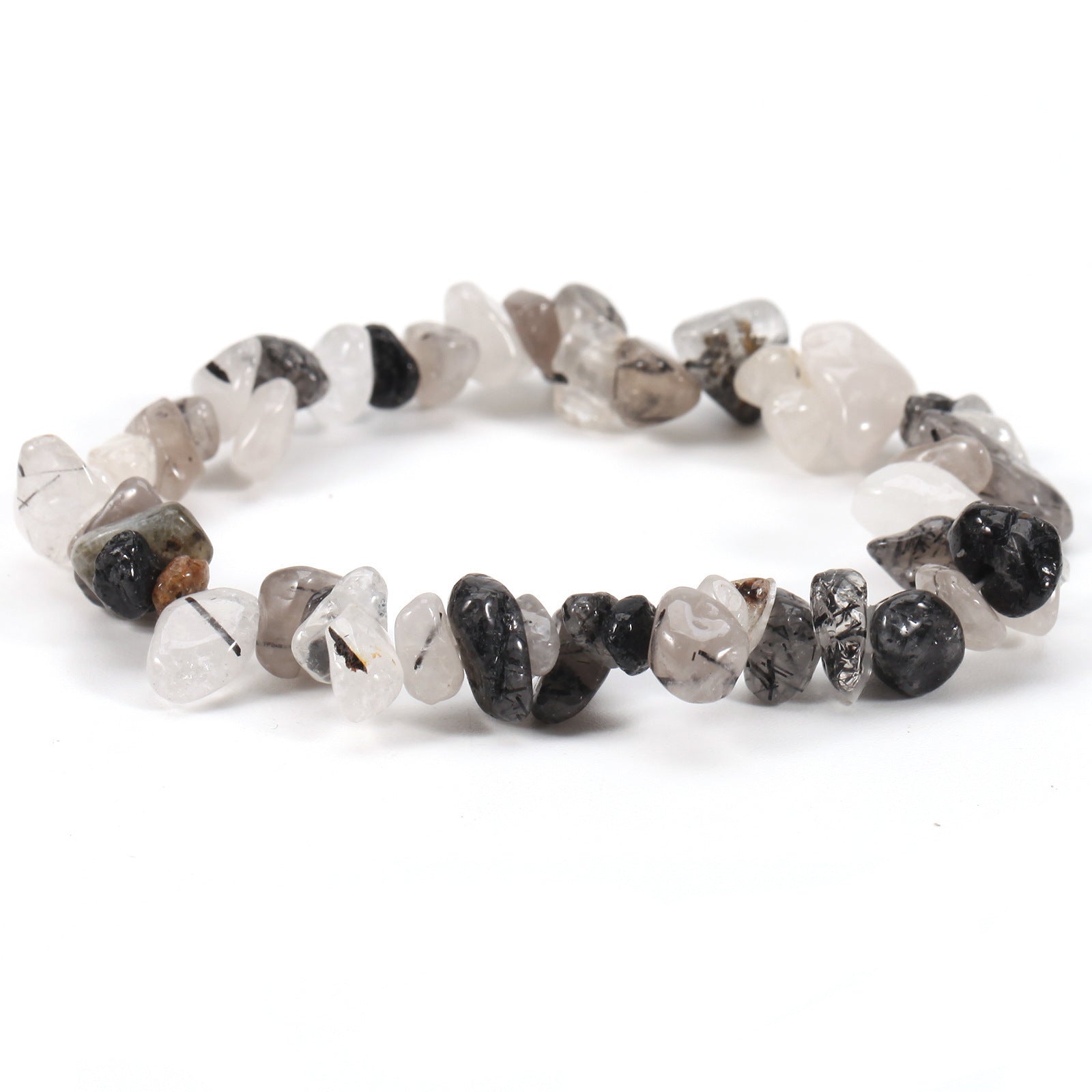 Wholesale Geometric Natural Stone Bracelet Irregular Gravel Beads Elastic Handmade Jewelry Accessory for Boutique Resale