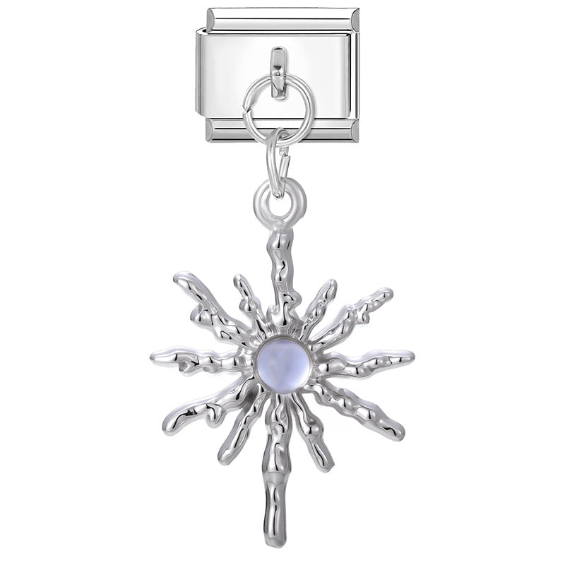 Wholesale 9mm Italian Charm Starter Bracelets DIY Heart Bow Pendant Stainless Steel Composable Bracelet