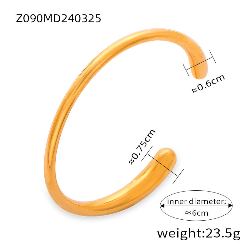 Wholesale  personality retro titanium steel open bracelet