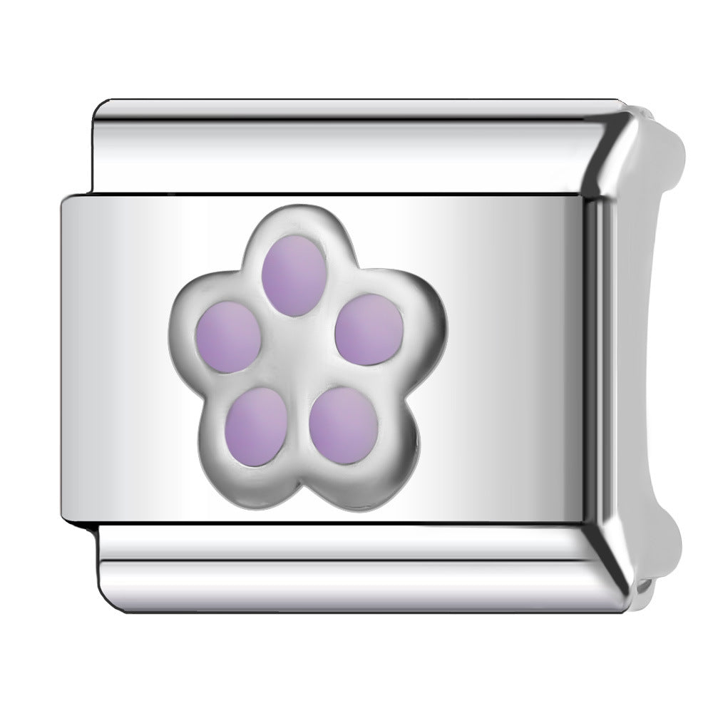 Wholesale Italian Charm Bracelet 9mm DIY Splicing Creative Pattern Stainless Steel Composable Bracelet