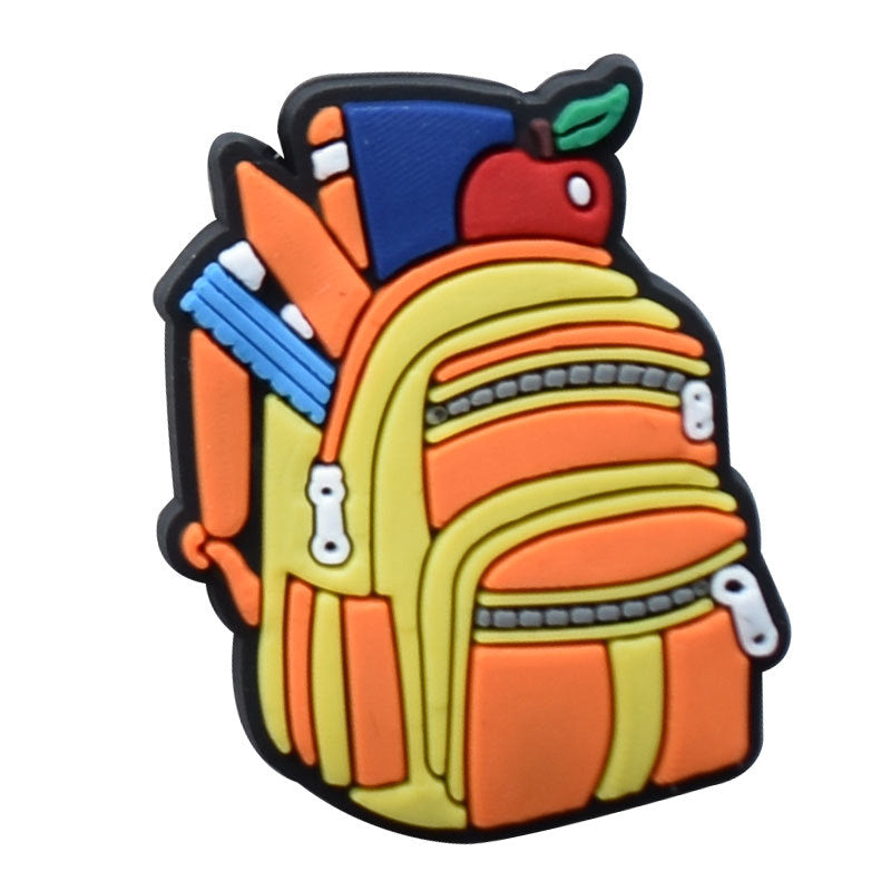 Wholesale Random 100pcs PVC Soft Rubber Perforated Shoes for The Start of The School Season, DIY Decoration ACC-SC-RYY008