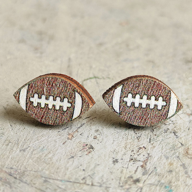 Wholesale Event sports jewelry heart-shaped Sports Baseball earrings