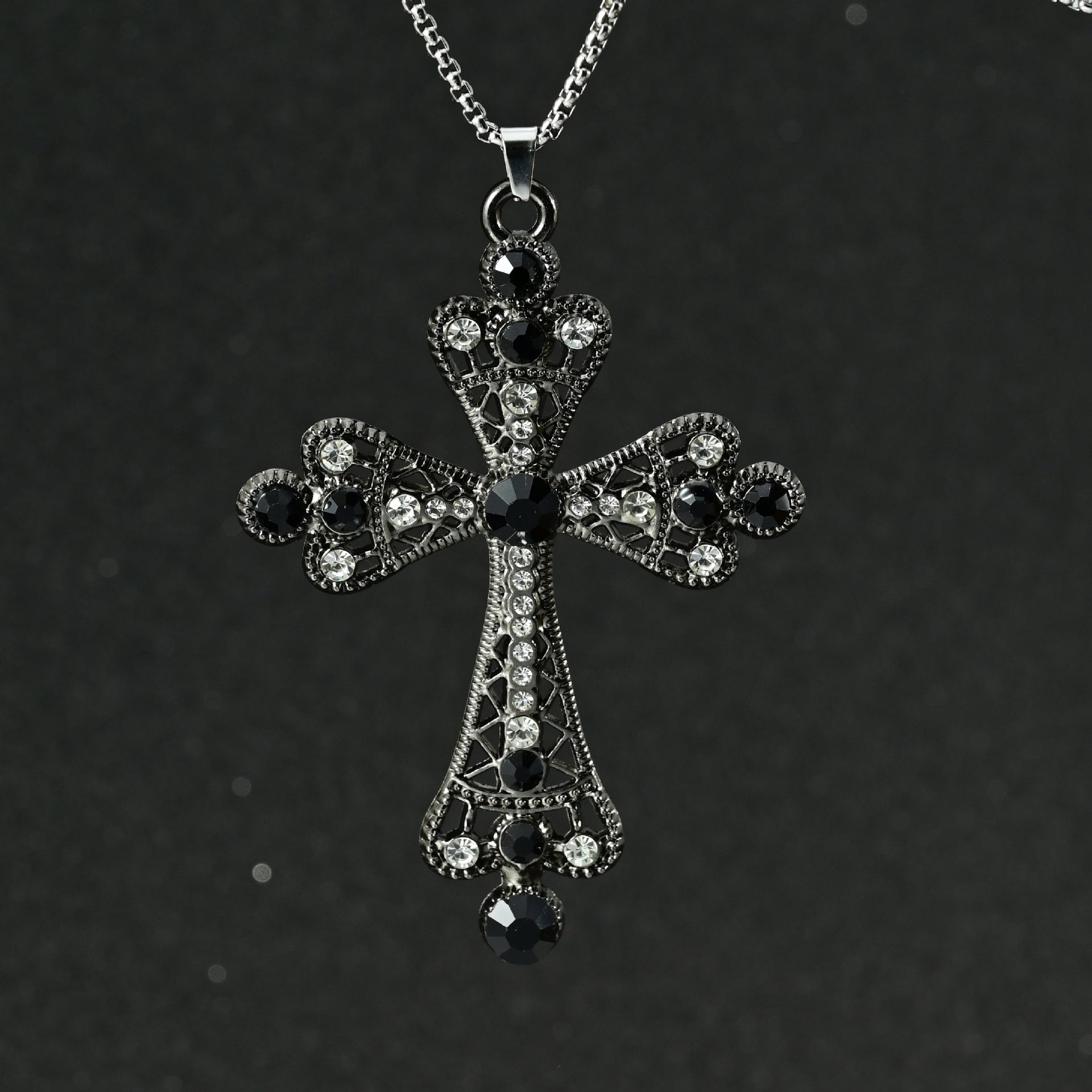 Wholesale Trendy Baroque Pearl Cross Necklace Zinc Alloy Fashion Accessory For Casual Wear Gift Boutique Resale