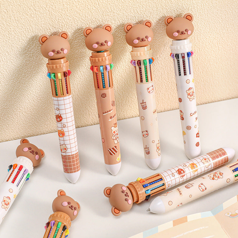 Wholesale Cartoon Ten Color Ballpoint Pen