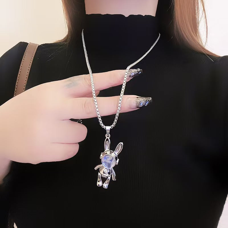 Wholesale Moonstone Space Bunny Keychain