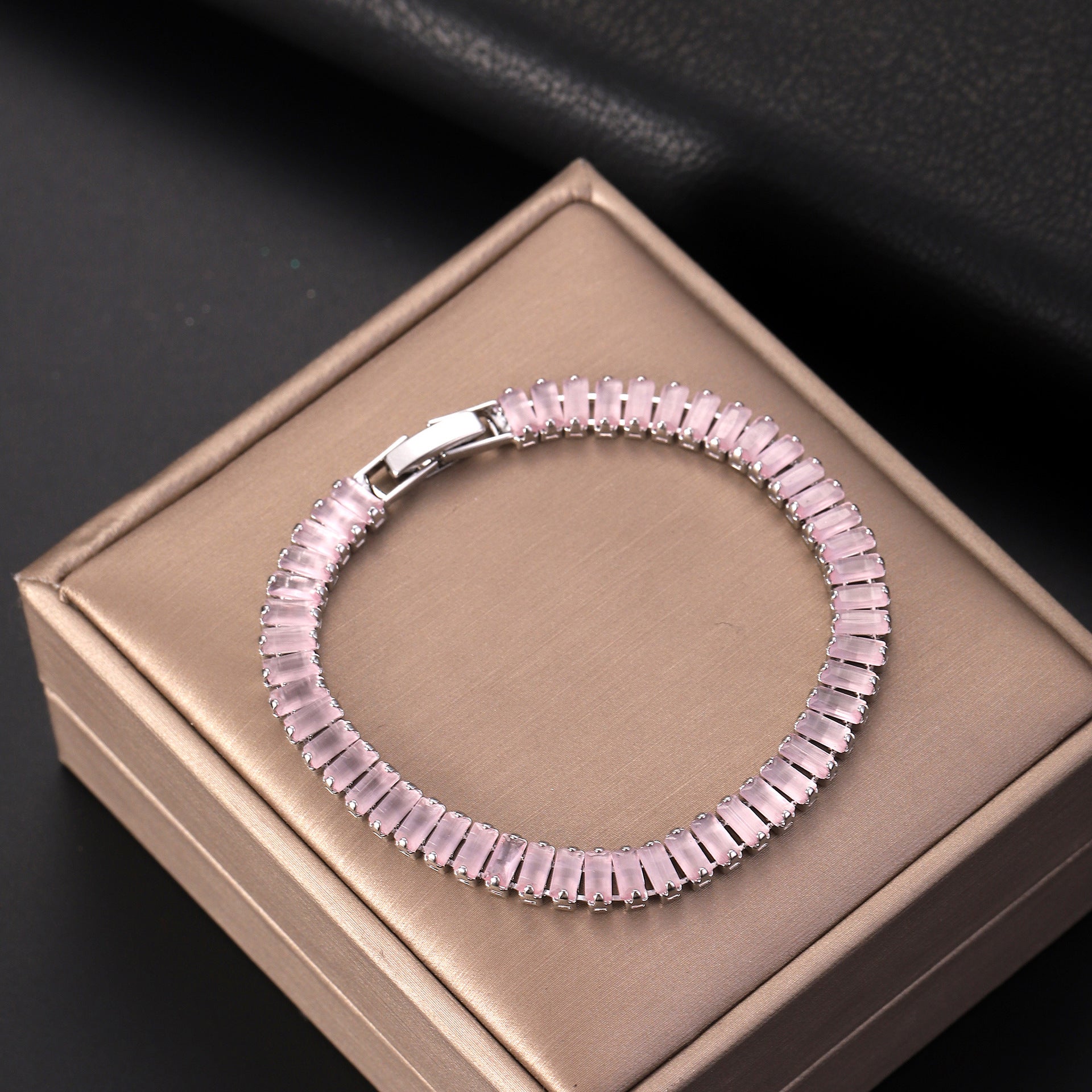 Wholesale Colorful Zircon Tennis Chain Bracelet Fashion Accessory Gift Boutique Resale
