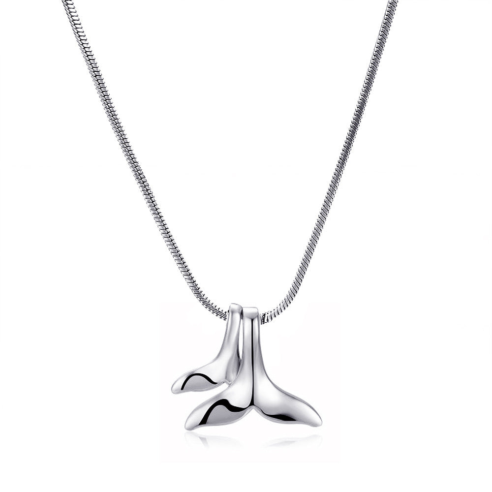 Wholesale mermaid tail jewelry suit clavicle chain earrings