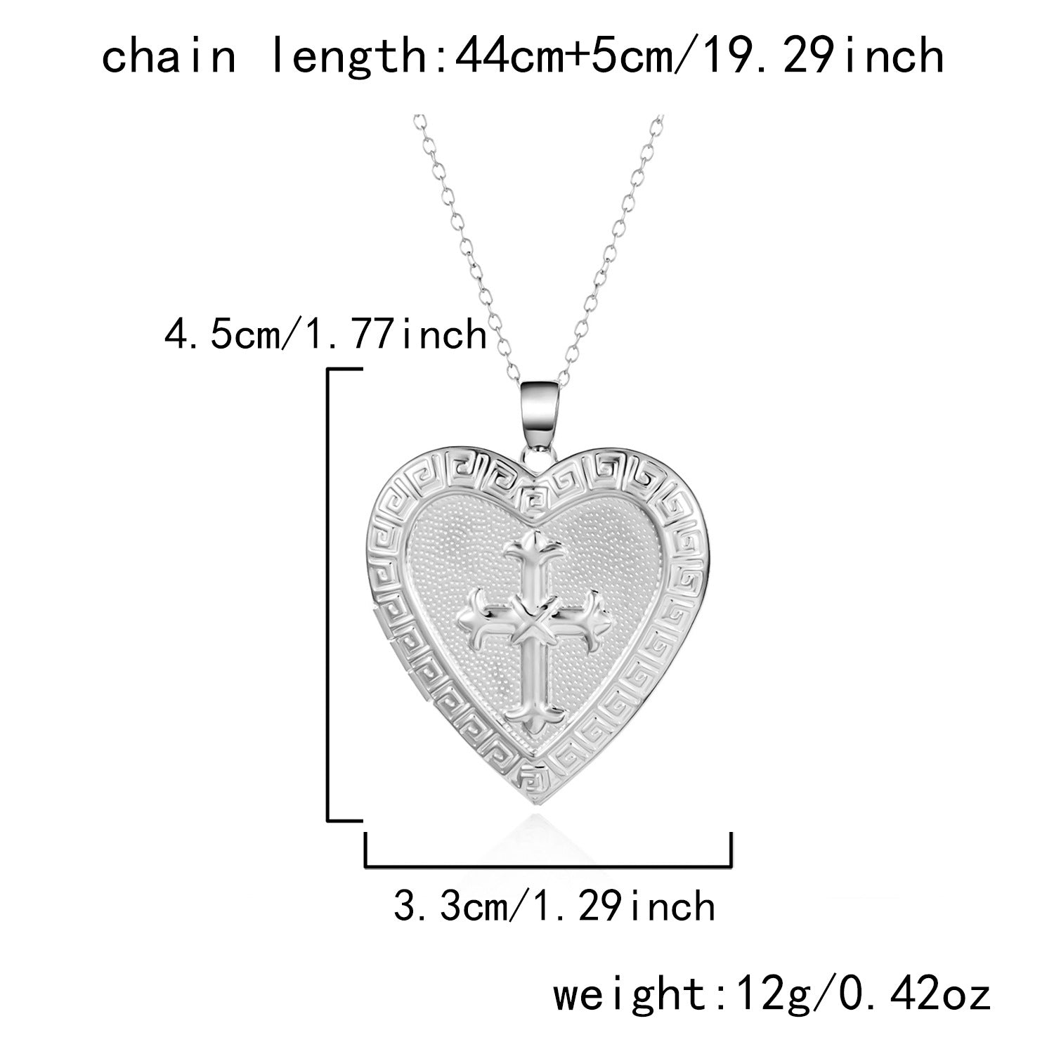 Wholesale  Stainless Steel Carved Love Can Open Photo Frame Necklace