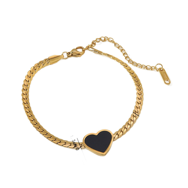 Wholesale Love Heart Stainless Steel Bracelet,  Trendy Fashion Jewelry Gift for Women