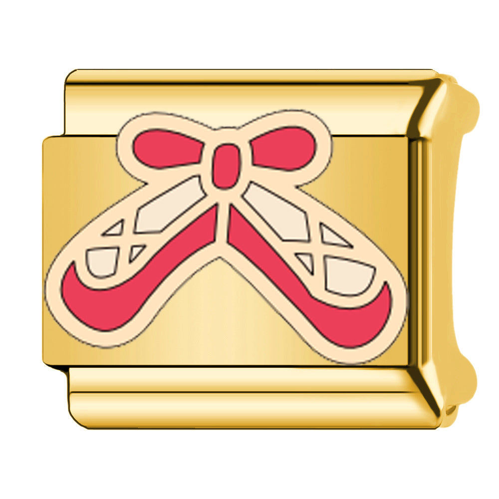 Wholesale   Italian Charm Bracelet 9mm DIY Heart-Shaped Welded Creative Stainless Steel Composable Bracelet