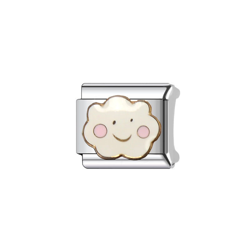 Wholesale Italian Charm Bracelet 9mm DIY Splicing Cute Creative Pendant Stainless Steel Composable Bracelet