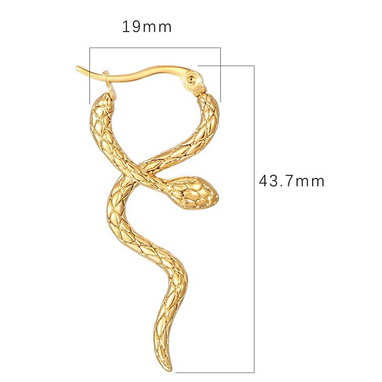 Wholesale Stainless Steel Snake Earrings