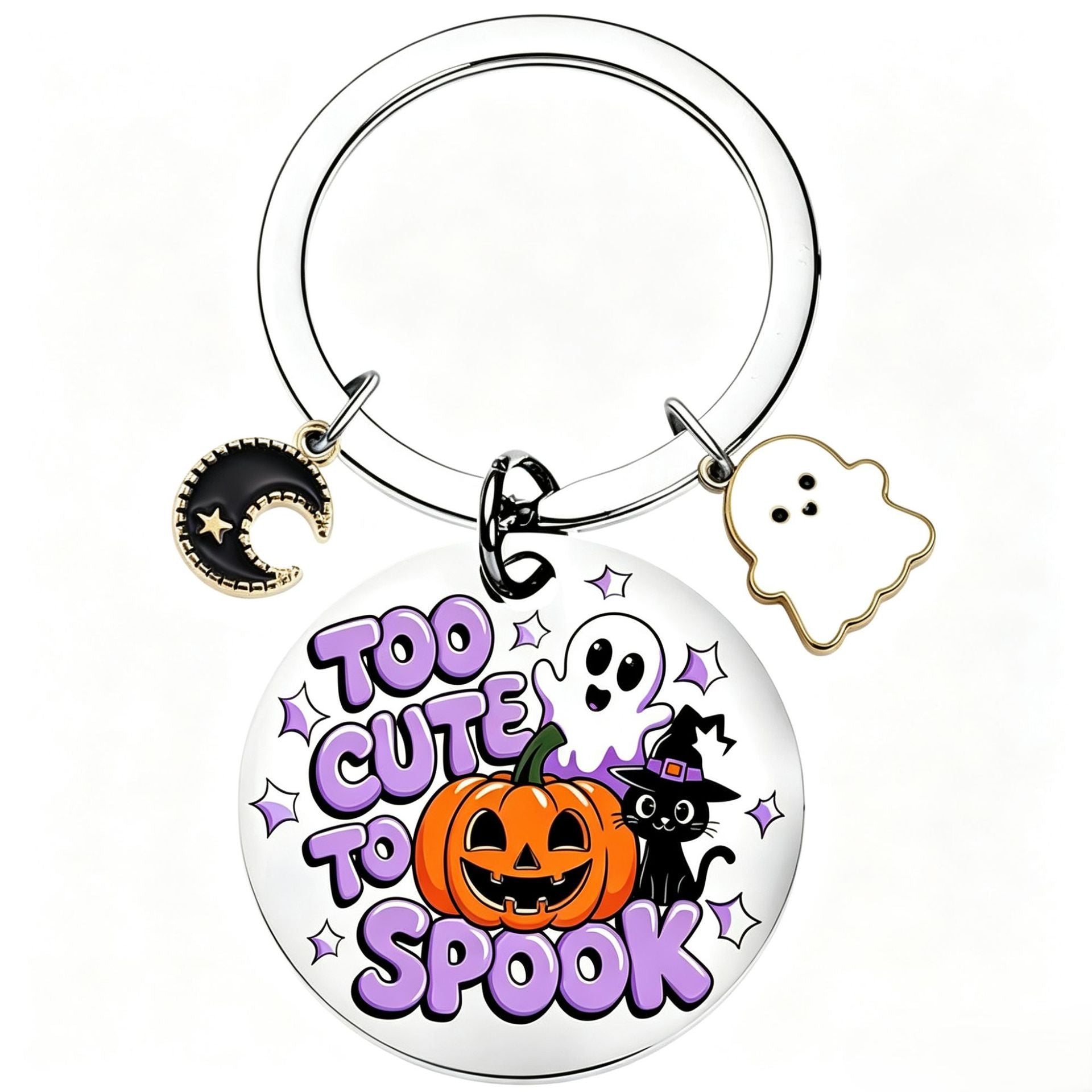 Wholesale  Ghost Pattern Stainless Steel Keychain Decorative Accessory for Party Gifts