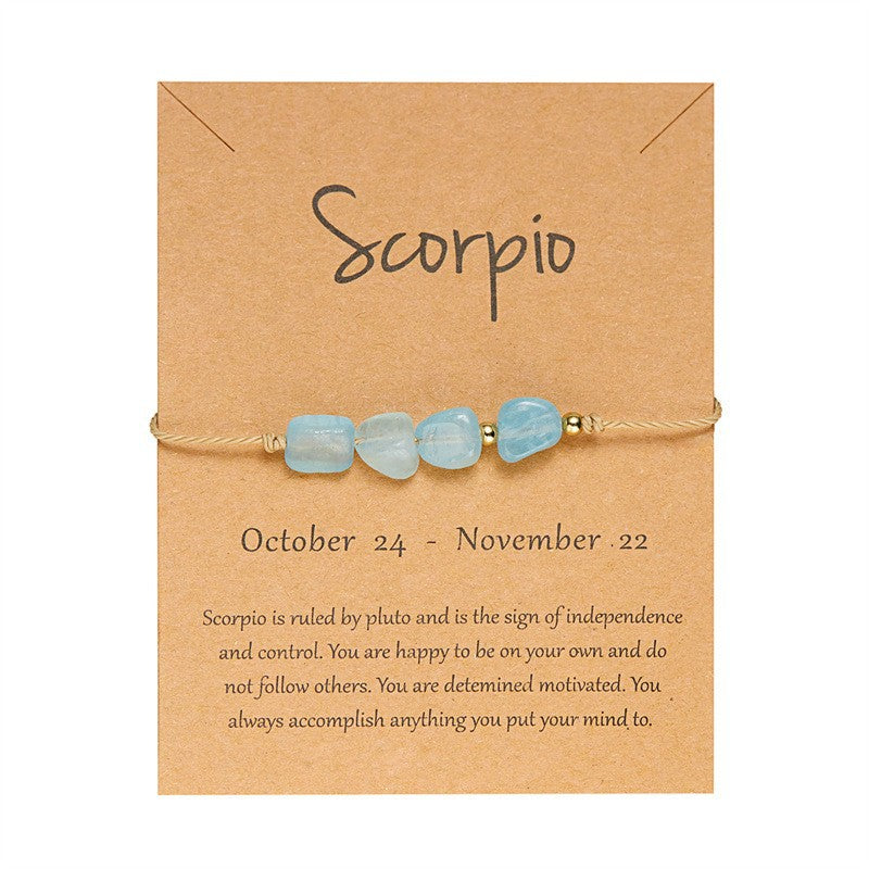Wholesale Handmade Beaded Zodiac Bracelet In Synthetic Stone Adjustable Unisex Design For Everyday Wear Fashion Accessory