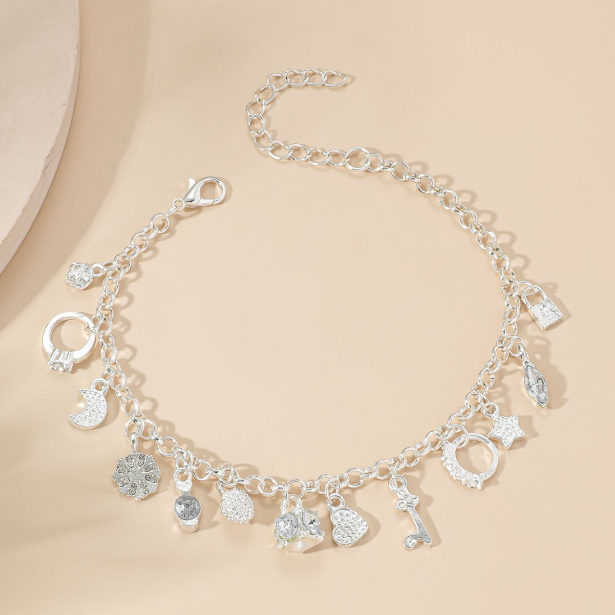 Wholesale Vintage Snowflake Star Key Anklet