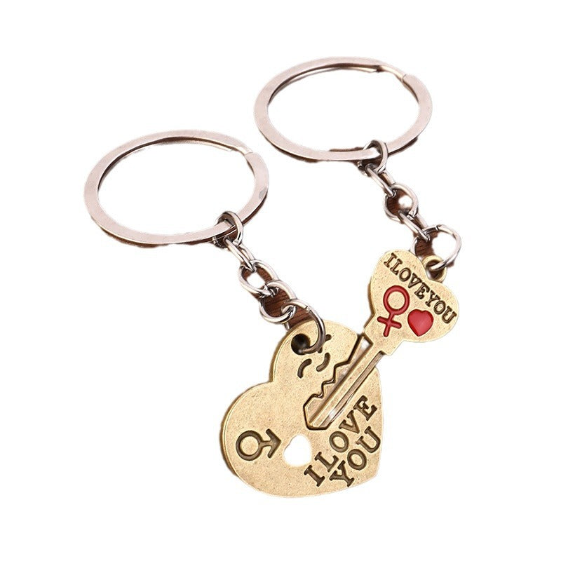 Wholesale Creative Secret Love You Heart Metal Keychains ACC-KC-YuJia017