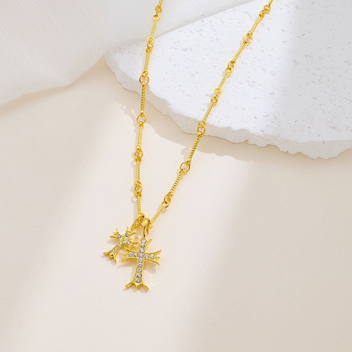 Wholesale Cross Long Necklace Clavicle Chain Elegant All-match Necklace