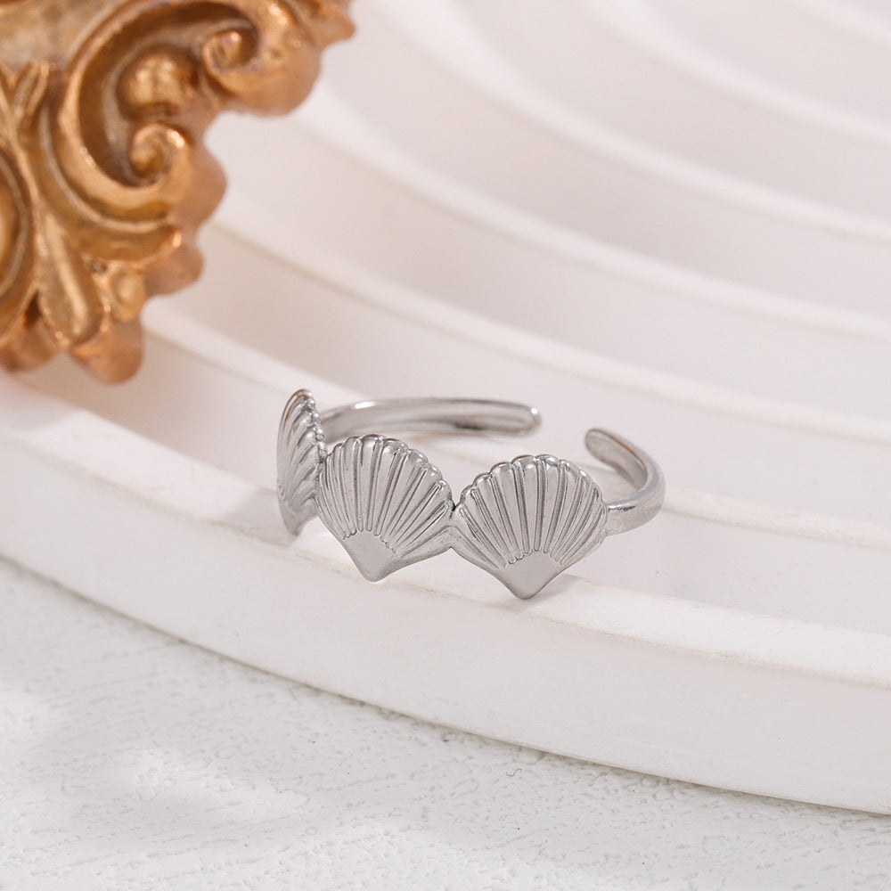 Wholesale Stainless Steel Open Ring  Gold Plated Adjustable Ring